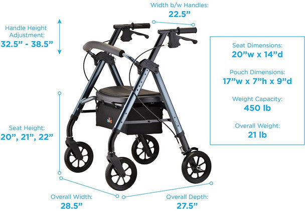 Nova - Star 8 DX Bariatric Extra Wide Rollator