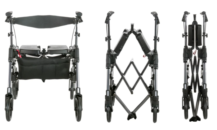 Stander - EZ Fold-N-Go Bariatric Folding Rollator Walker HD