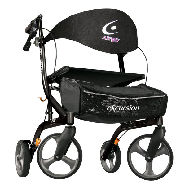 Airgo - eXcursion Lightweight Side-Folding Rollator and Wheelchair Combo