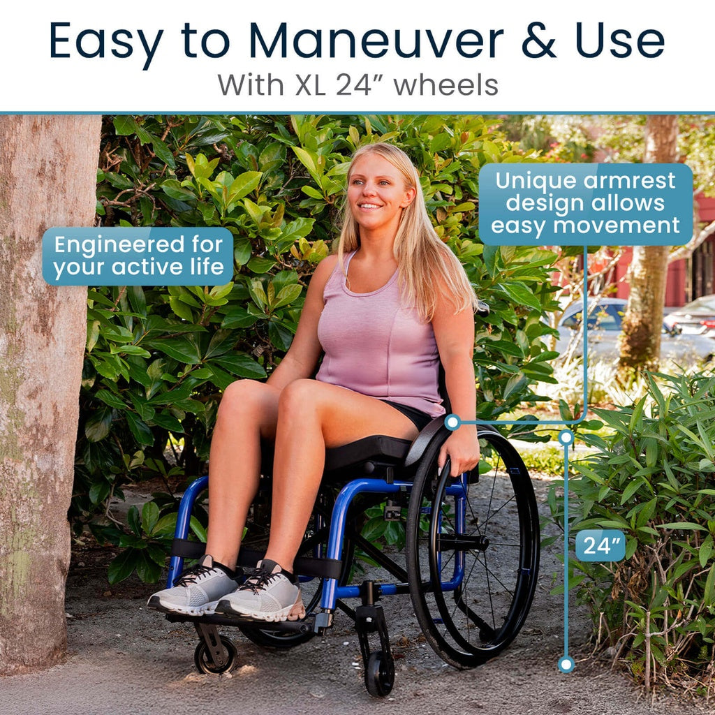 Vive - Wheelchair - Active Wheelchair - 15.5" - 275lbs - Blue