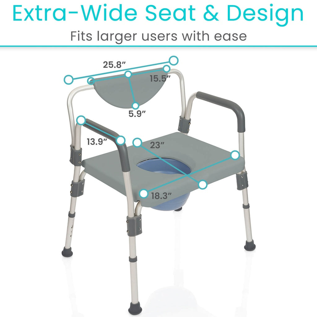 Bariatric 4 in 1 Commode & Shower Chair