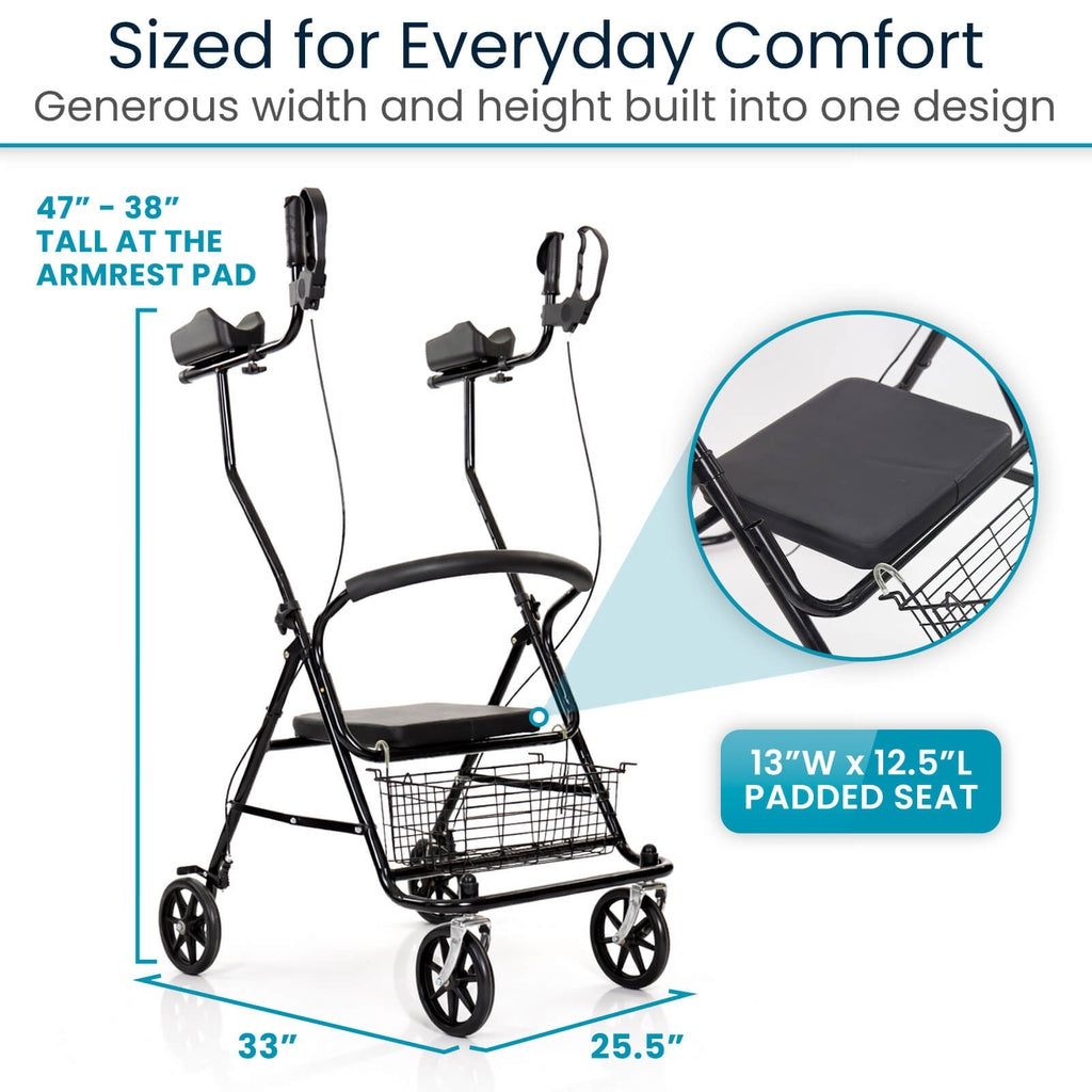 Size Demonstration Vive Core Upright Walker