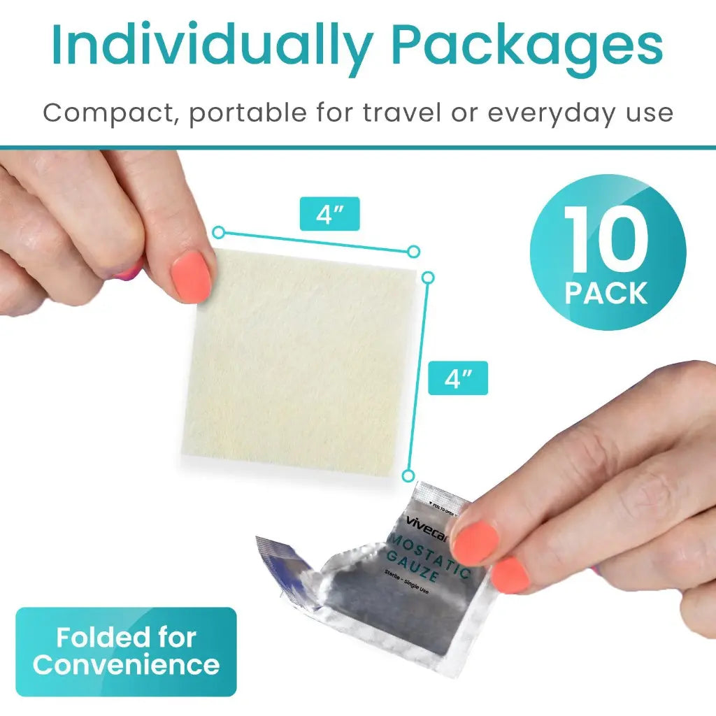 Vive - ViveCare - Hemostatic Gauze - 2"x2" & 4"x4"
