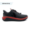Anodyne - Diabetic Shoes - Hands Free No. 22 Men's Sport Runner w/ Heel Assist (Gen 2) - Black/Red or Grey/Black