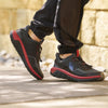 Anodyne - Diabetic Shoes - Hands Free No. 22 Men's Sport Runner w/ Heel Assist (Gen 2) - Black/Red or Grey/Black