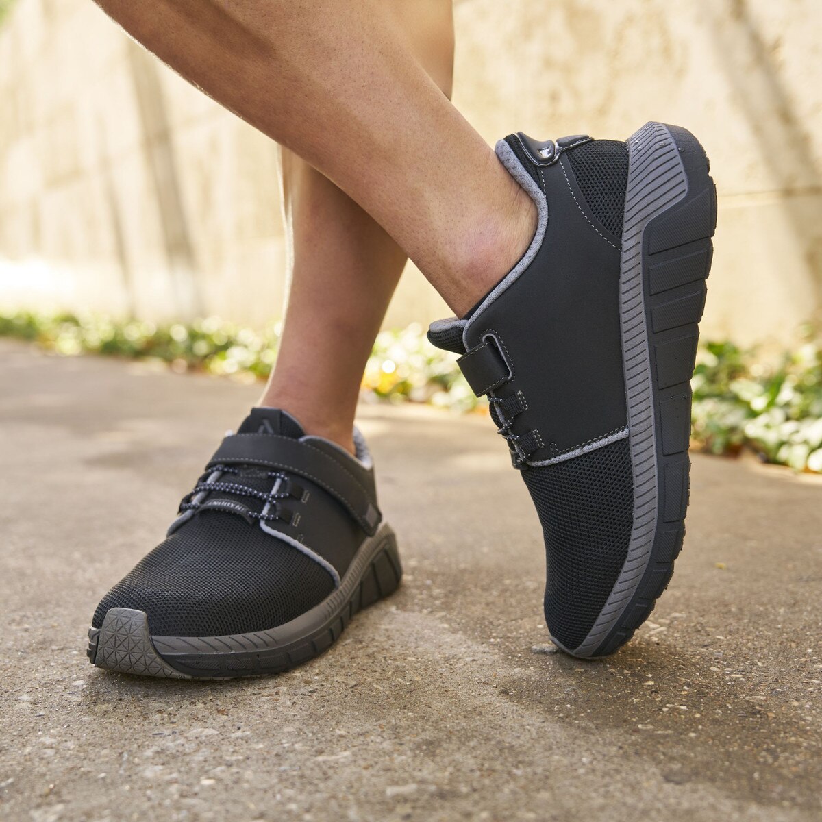 Anodyne - Diabetic Shoes - No. 46 Men's Sport Jogger w/ Heel Assist (Gen 2) - Black/Grey, Blue/Grey, or Grey/Blue