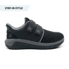 Anodyne - Diabetic Shoes - Hands Free No. 74 Men's Sport Double Depth w/ Heel Assist (Gen 2) - Black/Grey