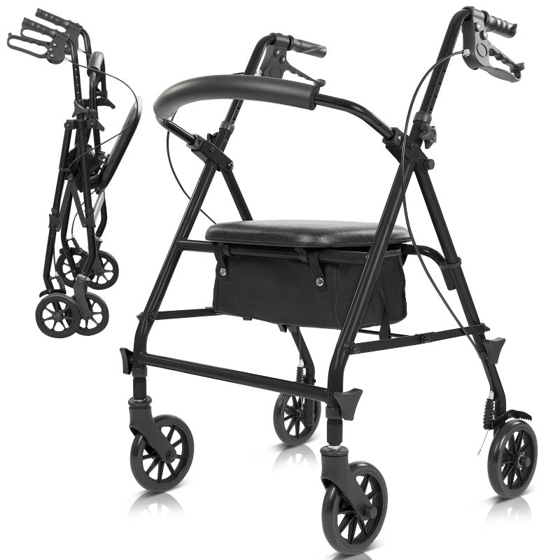 Vive - Core Rollator - 6" wheel - Black or Purple - HCPCS: E0143, E0156