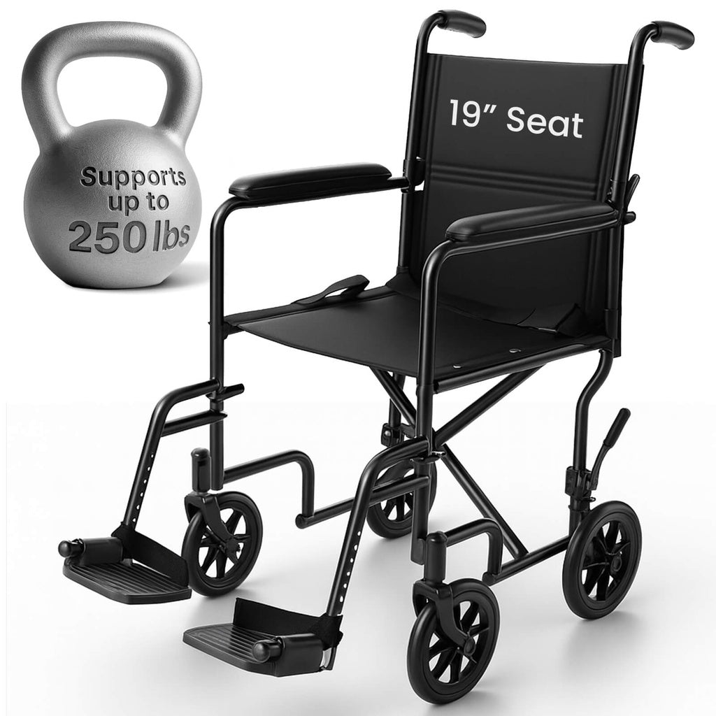 Vive - Core Transport Wheelchair - 17" or 19"