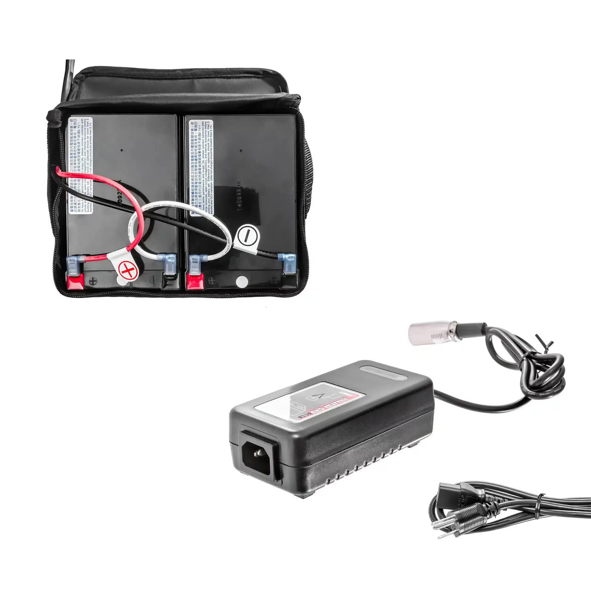 FreeRiderUSA - Luggie lead acid charger cable/battery wiring & bag