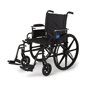 Medline - K4 Extra-Wide Lightweight Wheelchair, Swing-Back Desk-Length Arms and Swing-Away Footrests, 22" Width