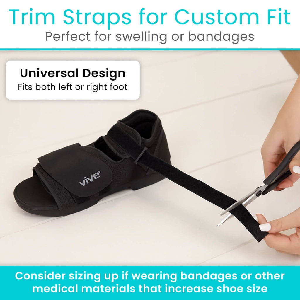 Vive - Brace - Post-Op Shoe Round-Toe - 2X-Small, X-Small, Small, Medium, Large, X-Large, or 2X-Large