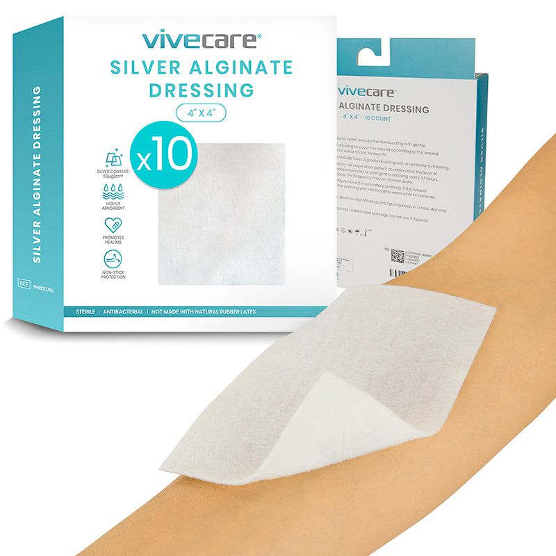Vive - ViveCare - Dressings - Silver Alginate Sterile Dressings - 4"x4" or 2"x2"