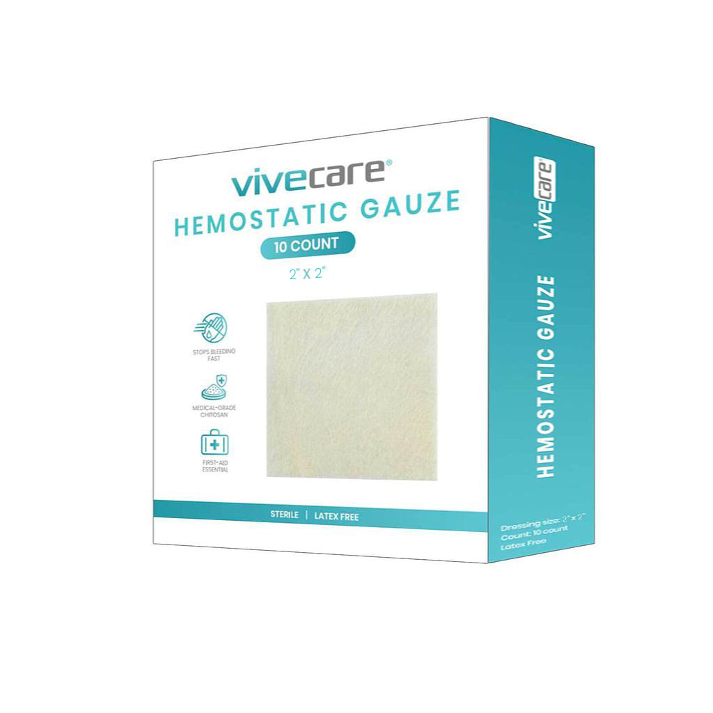 Vive - ViveCare - Hemostatic Gauze - 2"x2" & 4"x4"