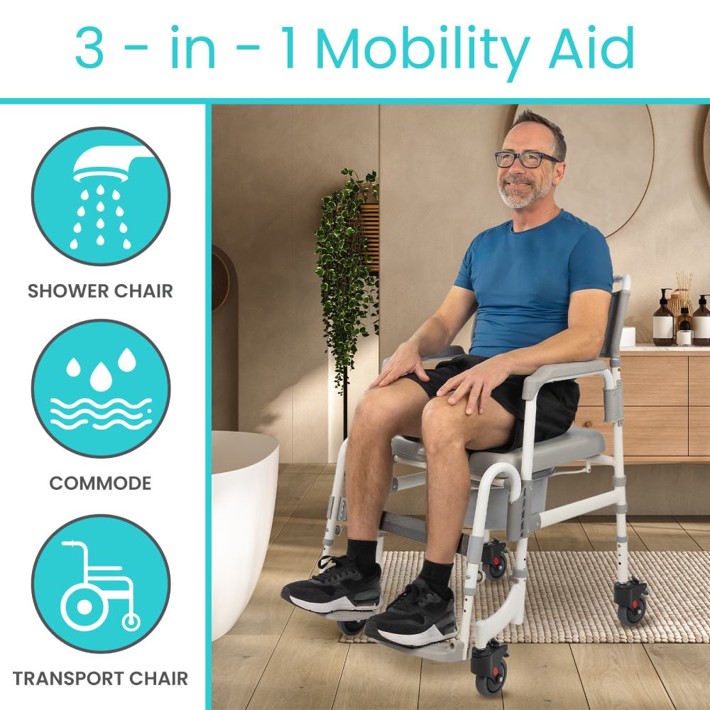 Vive - Shower Commode Transport Chair