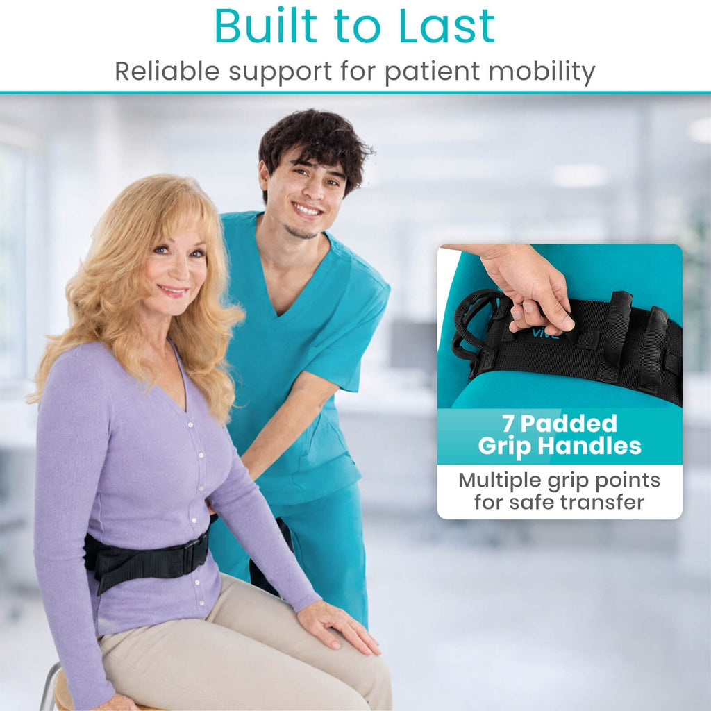 Vive - Walking Aid - Transfer Belt with Handles - Plastic Buckle - HCPCS: E0700