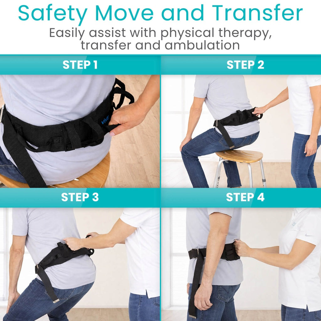 Vive - Walking Aid - Transfer Belt with Handles - Plastic Buckle - HCPCS: E0700