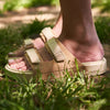 Anodyne - Diabetic Sandals - No. 73 Women's Two Strap Sandal - Tan or White