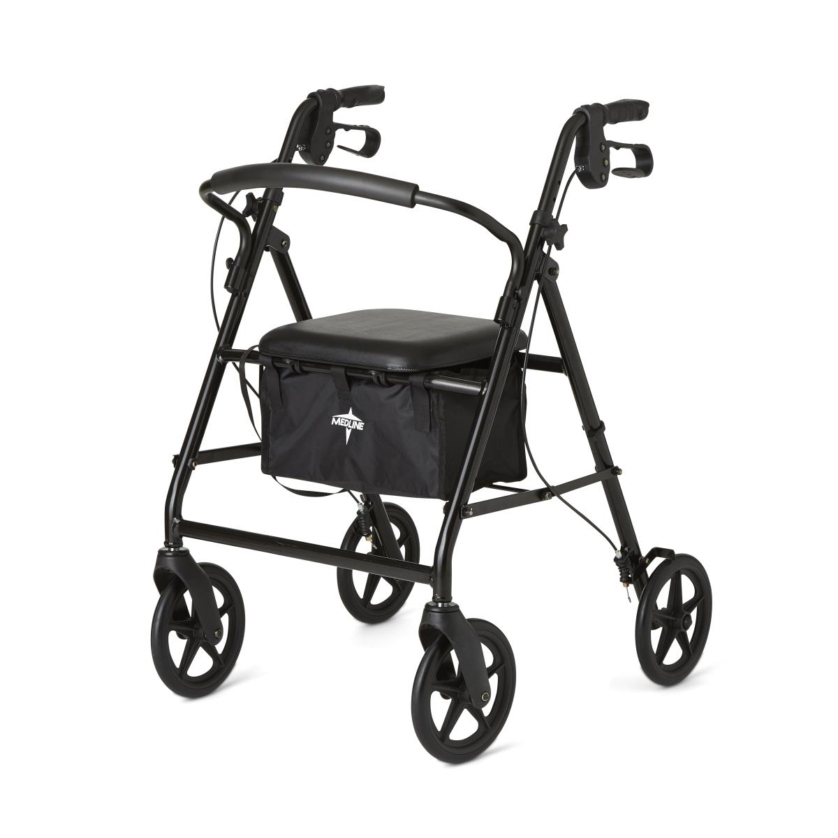 Medline Basic Steel Rollator with 8" Wheels