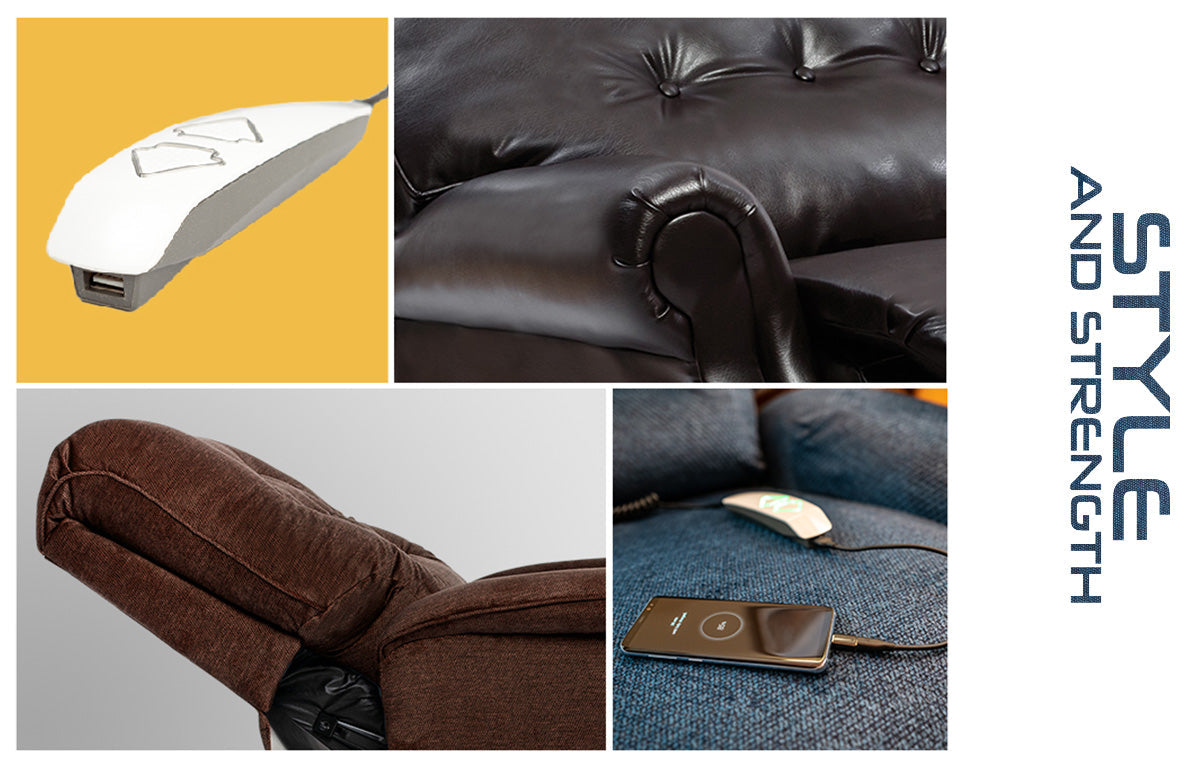 Pride - Heritage 358 XL Massage and Lift Recliner - 500 lbs cap