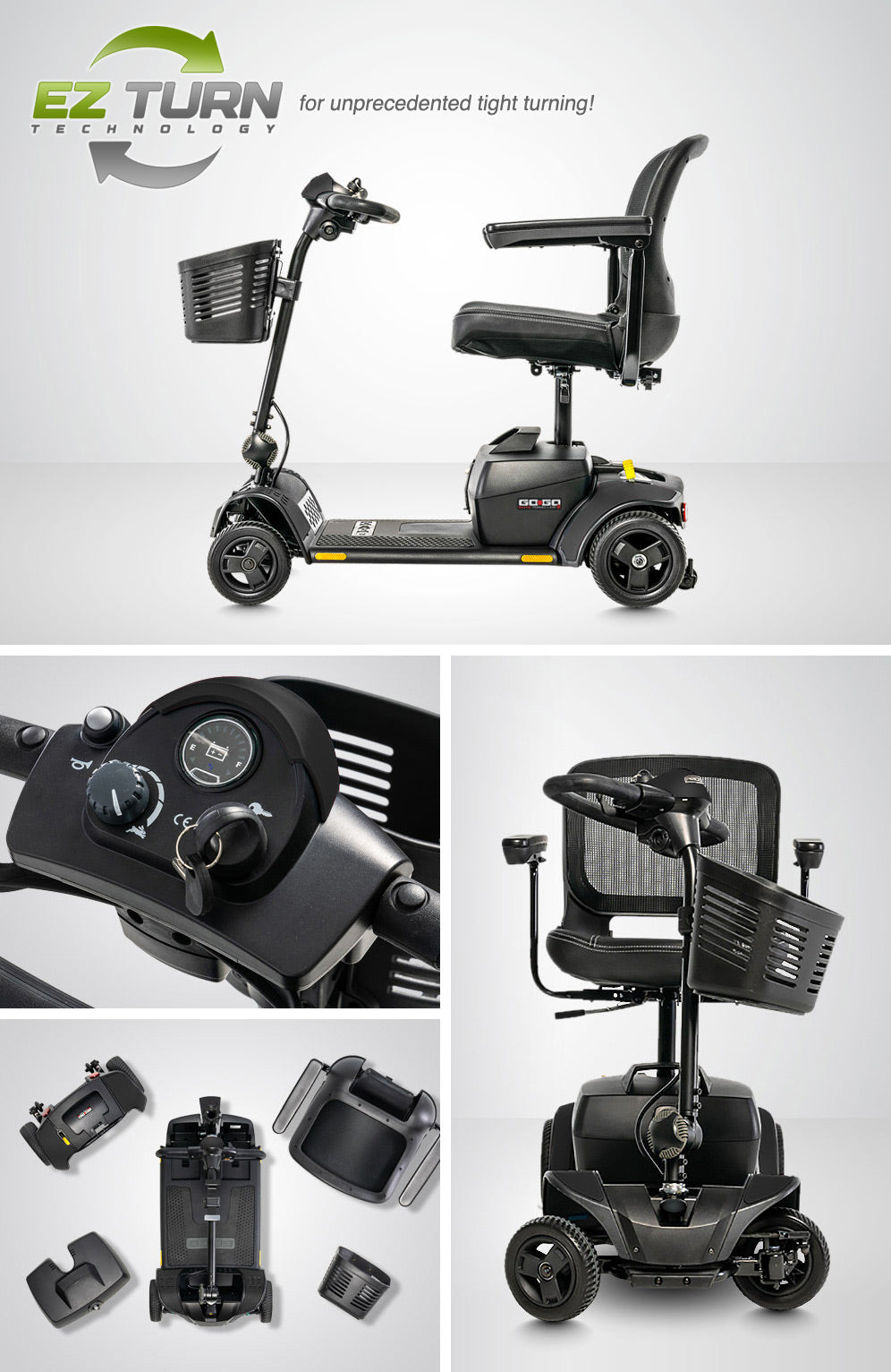 Go Go Elite Traveller 2 – 4-Wheel Mobility Scooter 12 AH