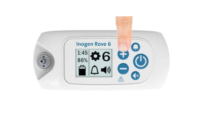 Inogen One Rove 6 - Save $500 on purchase - Rental available @ $339 - Free 2-day shipping Code - Portable Oxygen Concentrator - POC - with Inogen Connect