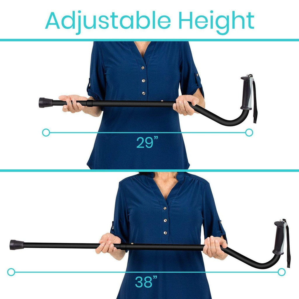 Vive - Offset Cane - Black, Teal, Purple, Black or White Butterfly, Blue Floral, Leopard, Blue Burst, Grey Poly - HCPCS: E0100