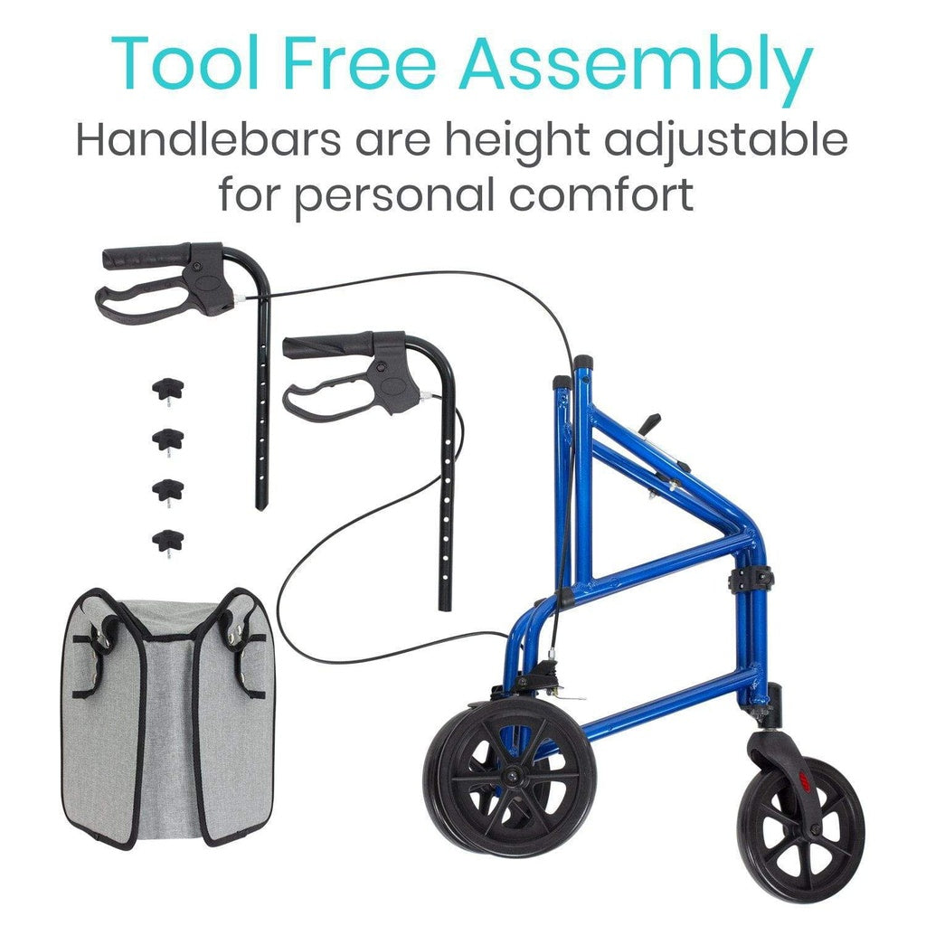 Vive - Rollator - Tri-Rollator - Black, Blue, or Purple