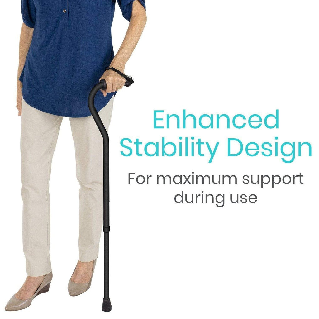 Vive - Offset Cane - Black, Teal, Purple, Black or White Butterfly, Blue Floral, Leopard, Blue Burst, Grey Poly - HCPCS: E0100