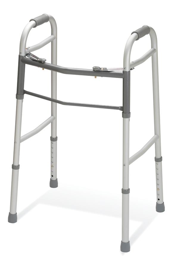 Medline Two-Button Folding Walker without Wheels