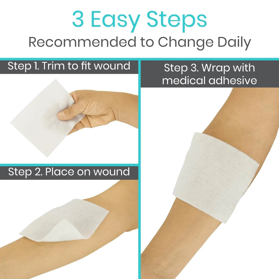 Vive - ViveCare - Dressings - Silver Alginate Sterile Dressings - 4"x4" or 2"x2"