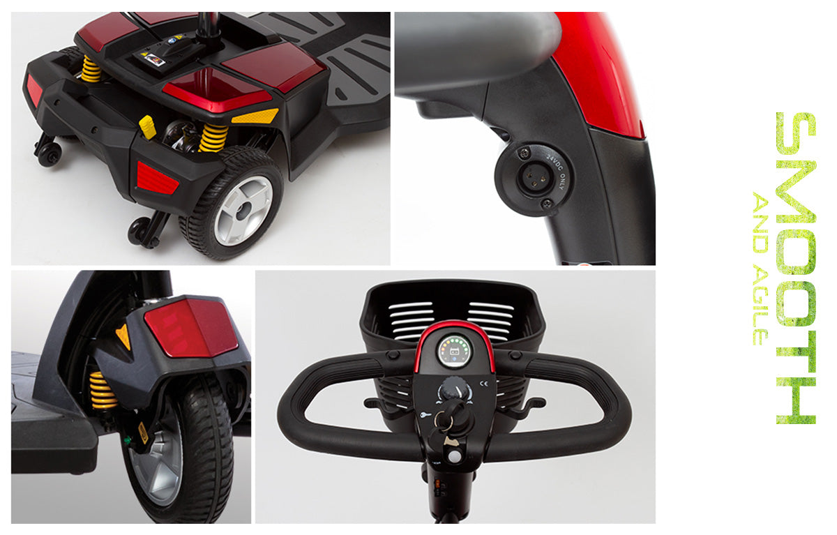 Pride - Go Go LX CTS Suspension 3-Wheel Mobility Scooter