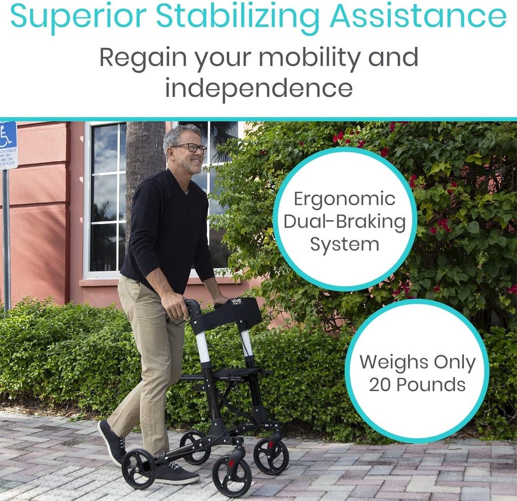 Vive SunStride Rollator Walker