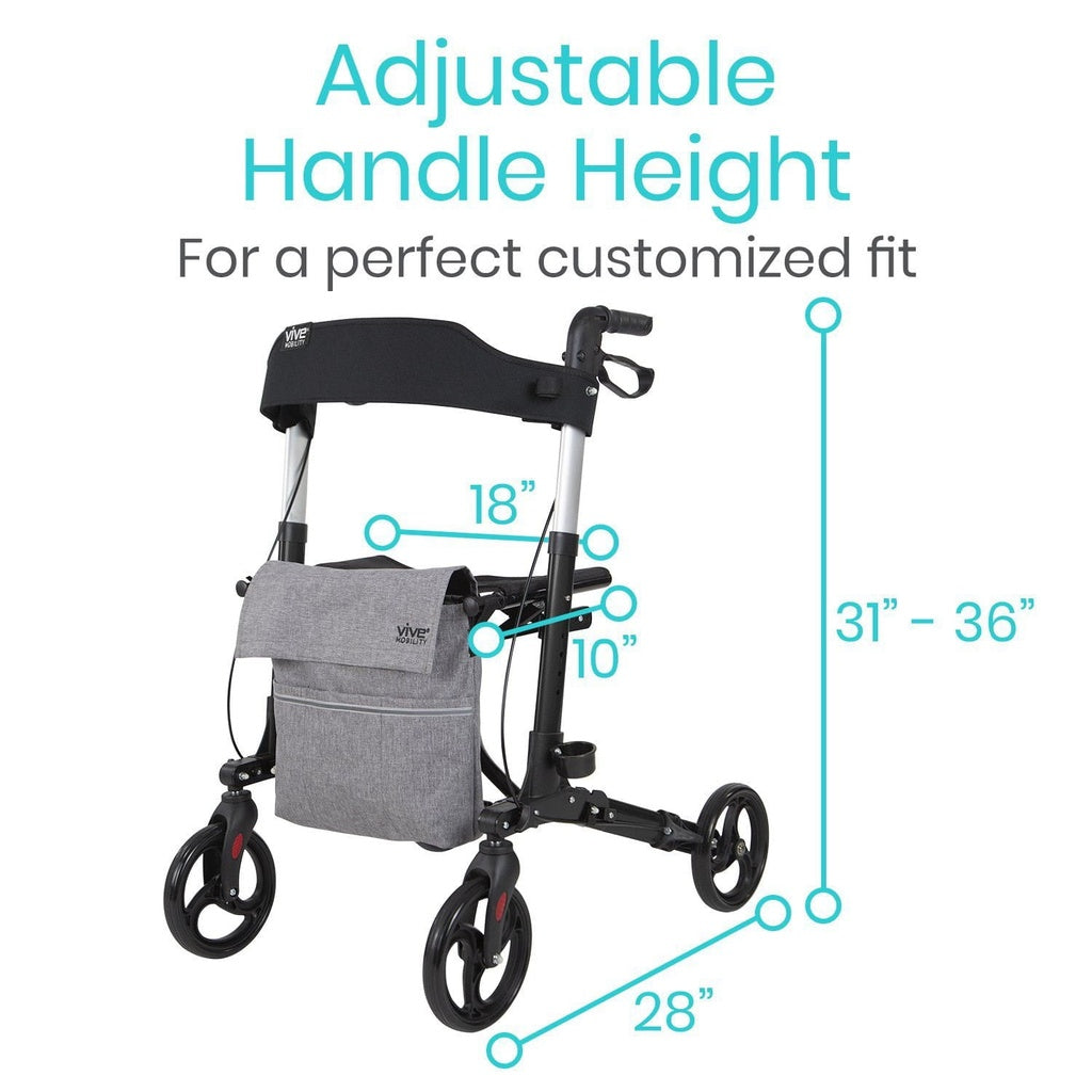 Vive SunStride Rollator Walker