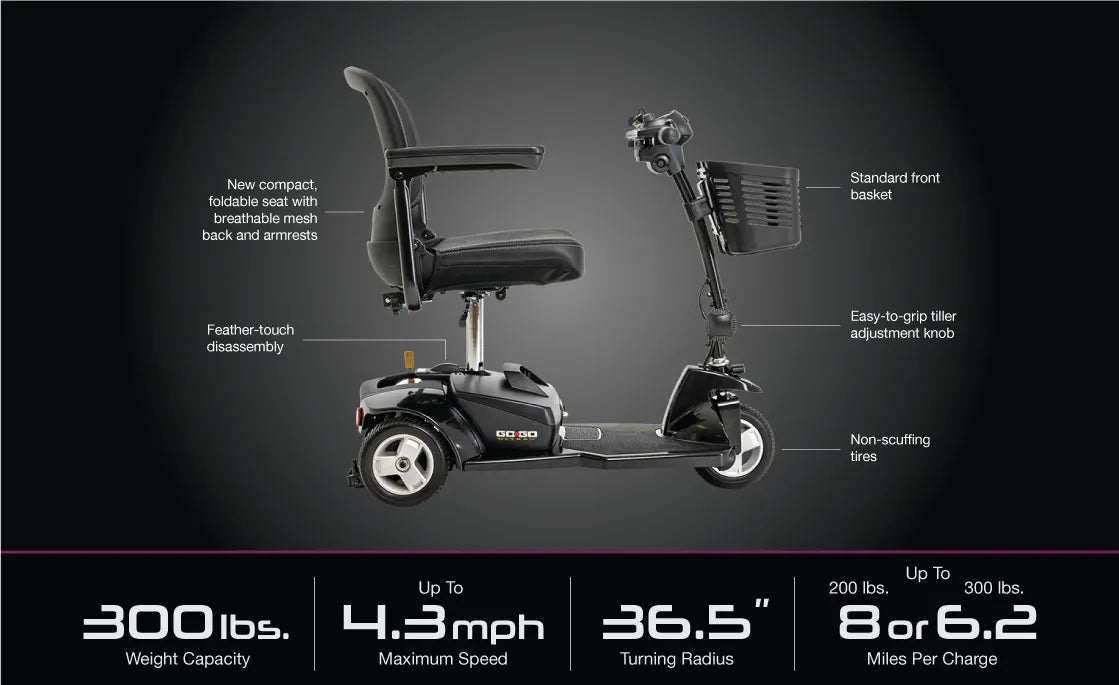 Pride - Go Go Ultra X 4 Wheel Mobility Scooter - HCPCS Code: K0800