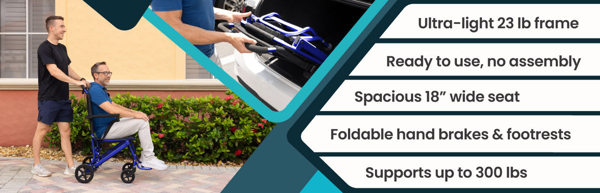 Vive Lightweight Transport Wheelchair