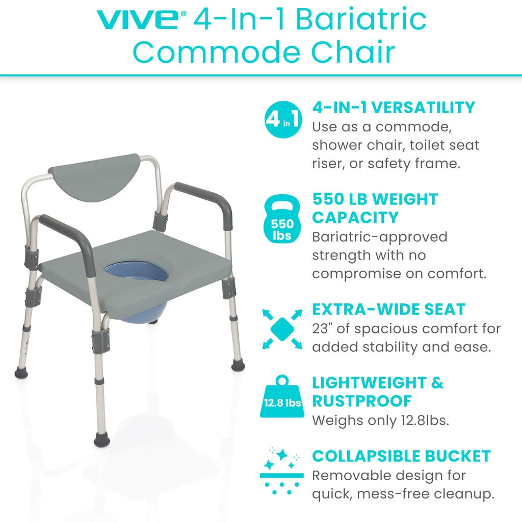 Bariatric 4 in 1 Commode & Shower Chair