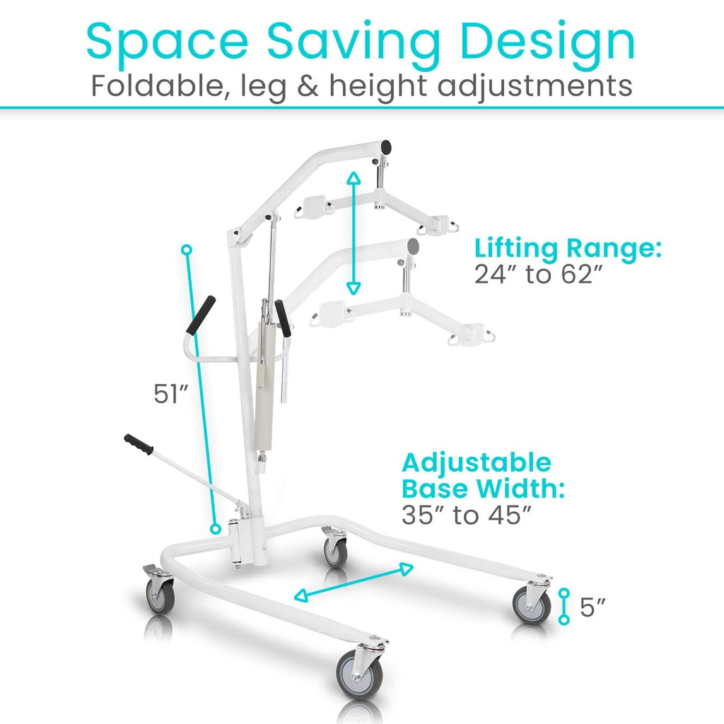 Vive - Core Hydraulic Patient Lift With Sling - HCPCS: E0630