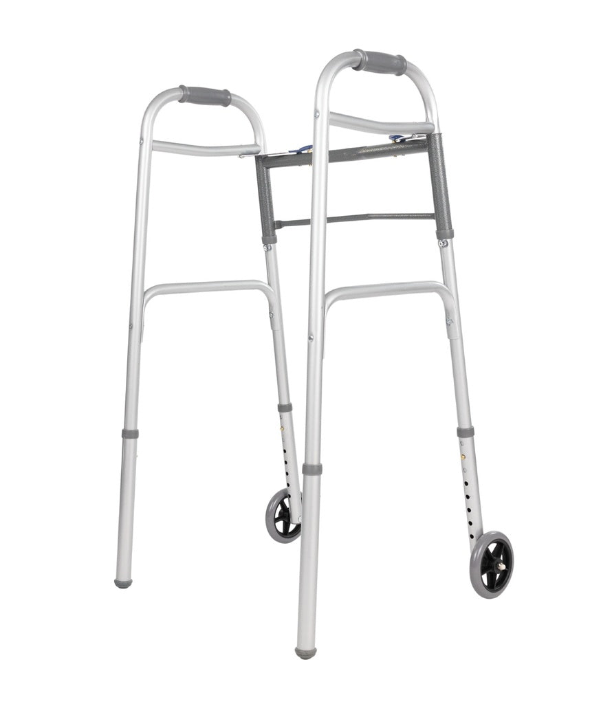 Vive - Core Walker, Folding Walker, Adjustable Wheel Legs, Light Weight & Adjustable