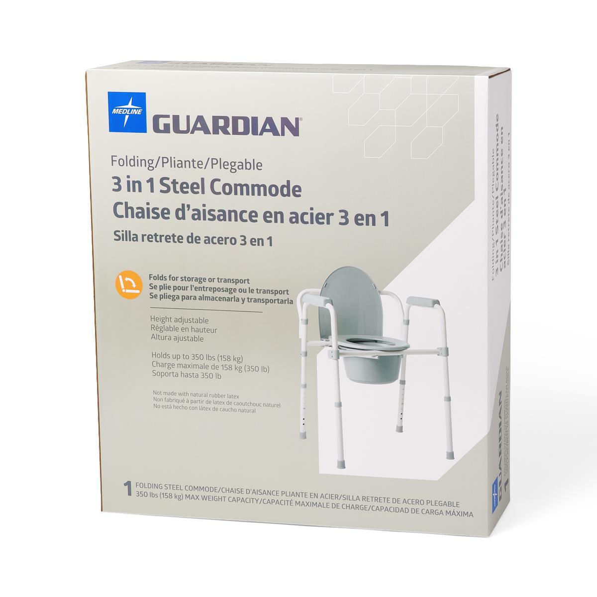 Medline Standard Steel Commode