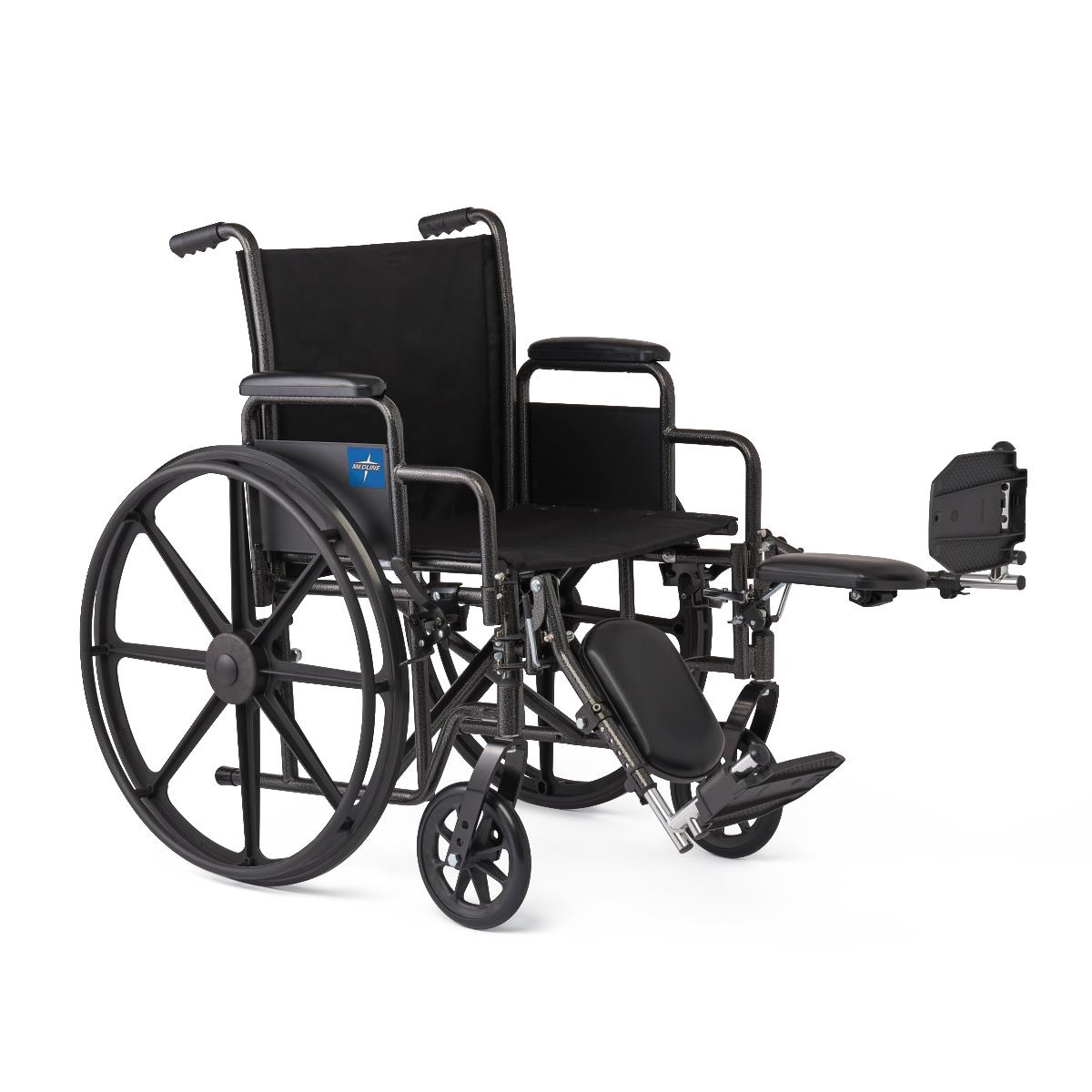 Medline Guardian K1 Wheelchair 16&quot;, Swing Away Footrests