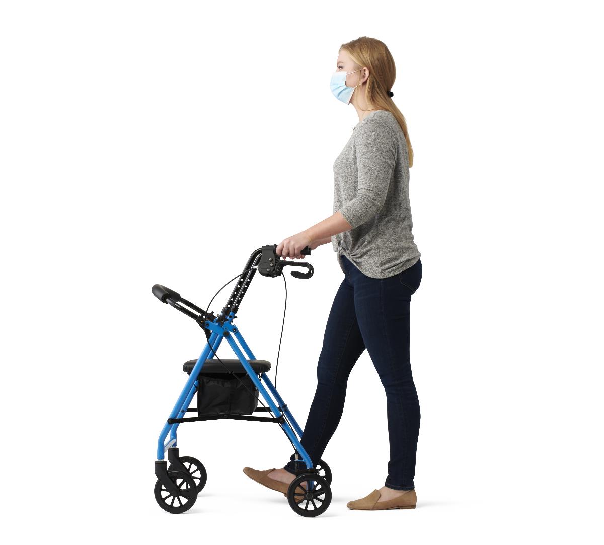 Medline Basic Steel Rollator with 8&quot; Wheels