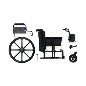 Medline - K4 Extra-Wide Lightweight Wheelchair, Swing-Back Desk-Length Arms and Swing-Away Footrests, 22" Width