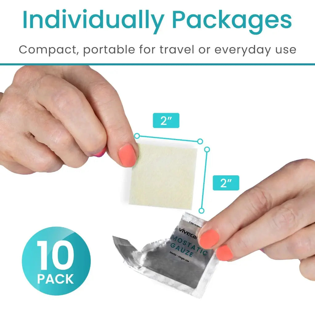 Vive - ViveCare - Hemostatic Gauze - 2"x2" & 4"x4"