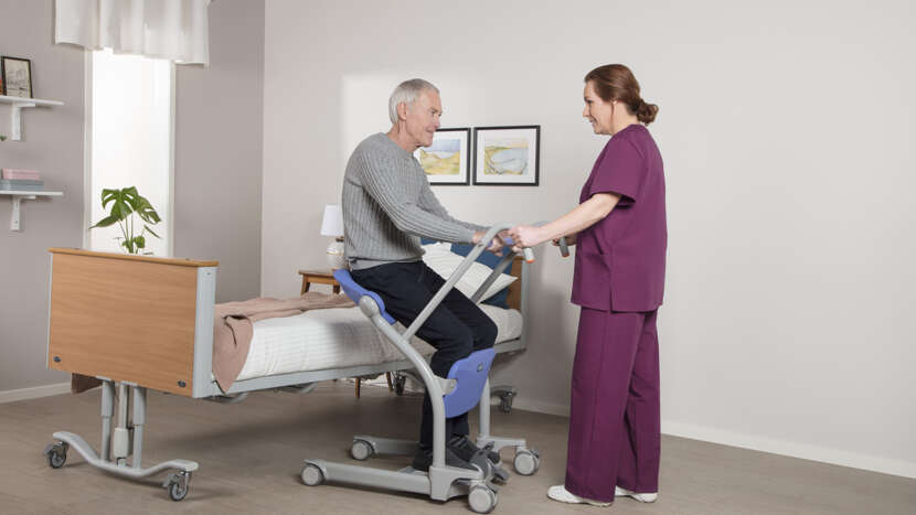 Arjo - Sara Stedy Sit to Stand Assist, Patient Assist, 400 lb Pivoting Seat, Standard or Compact, Transfer Aid