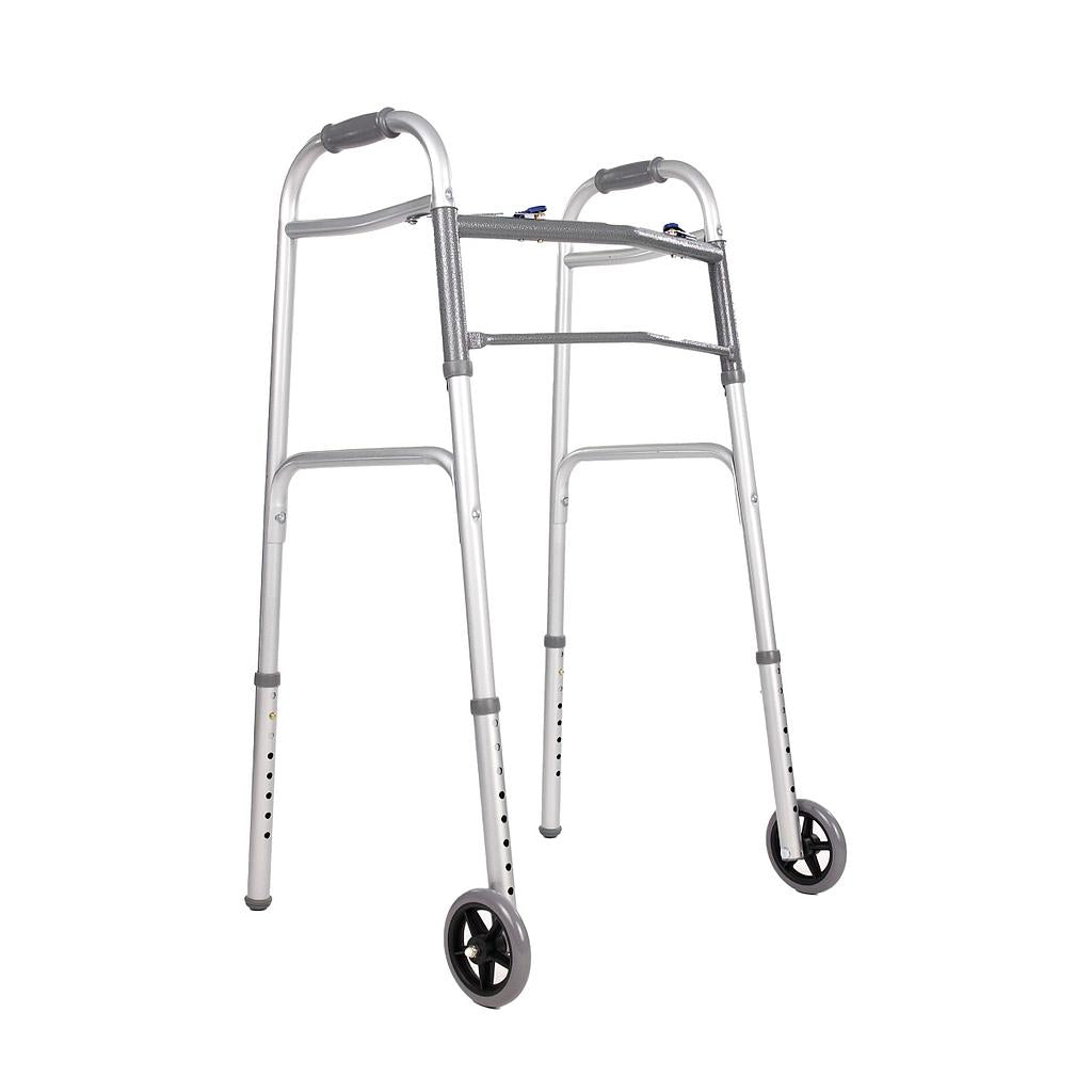 Vive - Core Walker, Folding Walker, Adjustable Wheel Legs, Light Weight & Adjustable