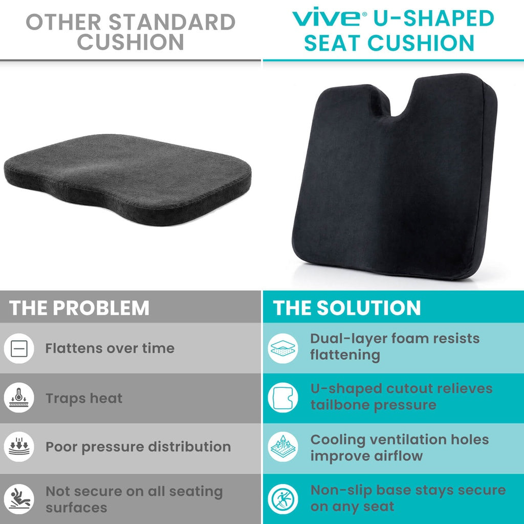 Vive - Memory Foam Seat Cushion