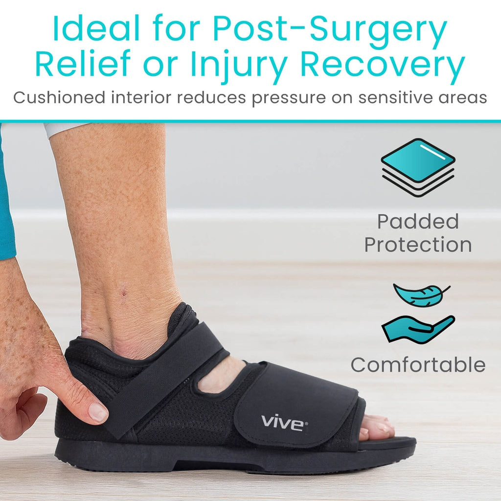 Vive - Brace - Post-Op Shoe Round-Toe - 2X-Small, X-Small, Small, Medium, Large, X-Large, or 2X-Large