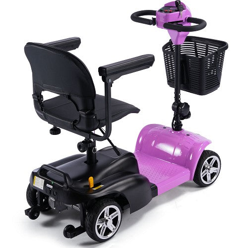 Back view Purple MotoTec - Mobility Scooter 24v 250w