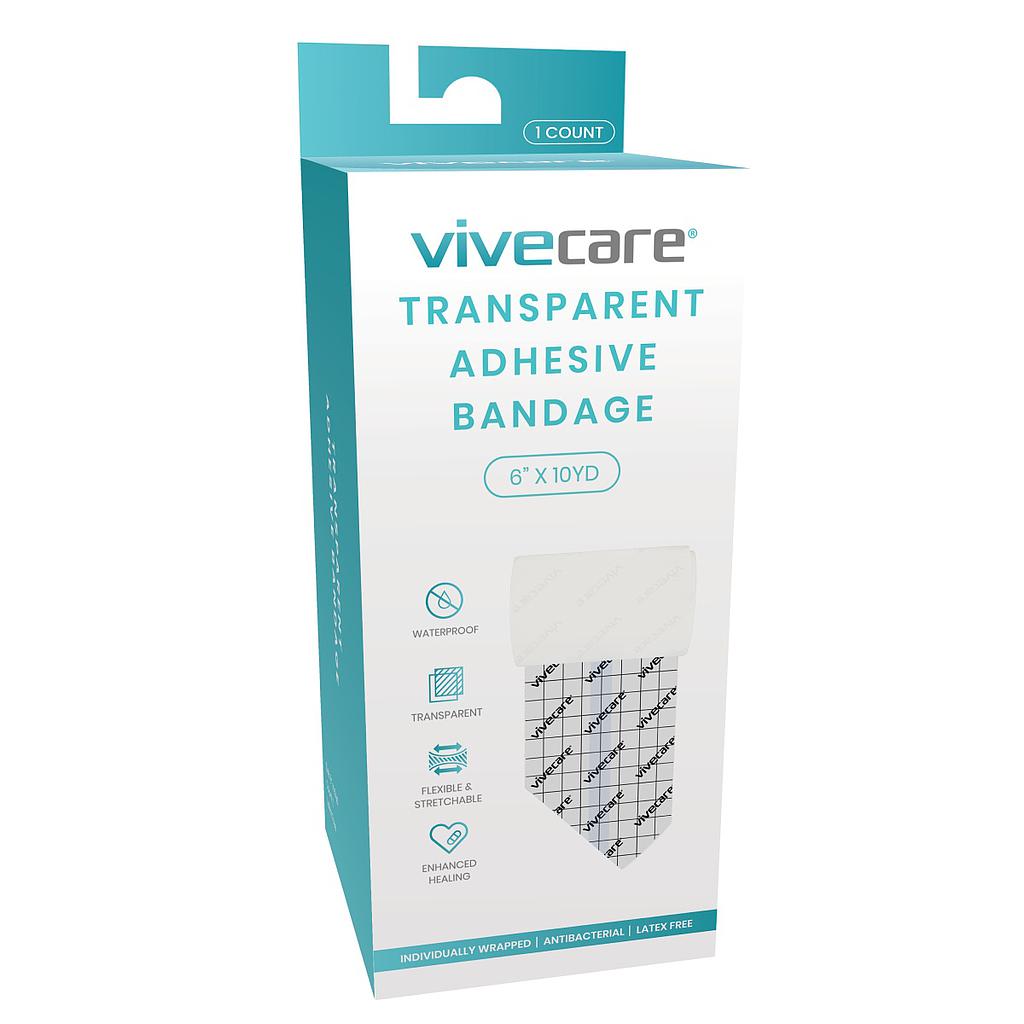 Vive -ViveCare - Bandages - Transparent Adhesive Bandage - 2", 4", 6", or 8"